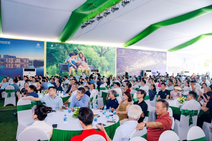 02-1754889270-8961-1754894346 Hơn 600 nhà đầu tư đã đến tham dự lễ mở bán dự án Eco Riverside. Ảnh: Ecopark Hải Dương