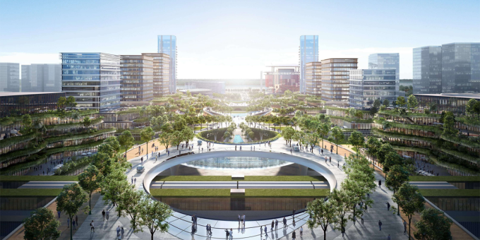 1-1755074923-7211-1755074995 Phối cảnh trụ sở các bộ ban ngành tại Tây Hồ Tây. Ảnh: Ban Quản lý dự án đầu tư xây dựng chuyên ngành - Bộ Xây dựng