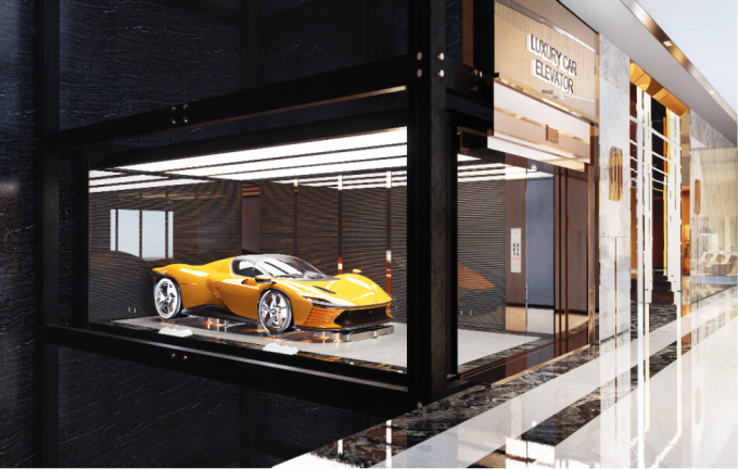 2-1754876620-5823-1754876752 Phối cảnh hệ thống đỗ xe Autobot ứng dụng AI và robot kết hợp thang máy dành riêng cho siêu xe tại dự án. Ảnh: Sunshine