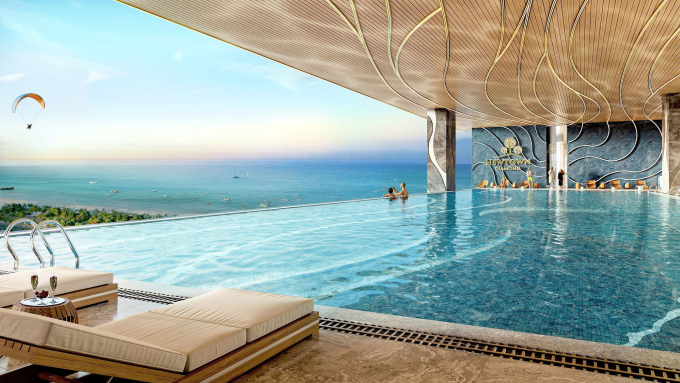 20b3e0ea6261eb3fb270-175430467-8475-4222-1754304790 Phối cảnh bể bơi theo tiêu chuẩn 5 sao tại dự án. Ảnh: CĐT