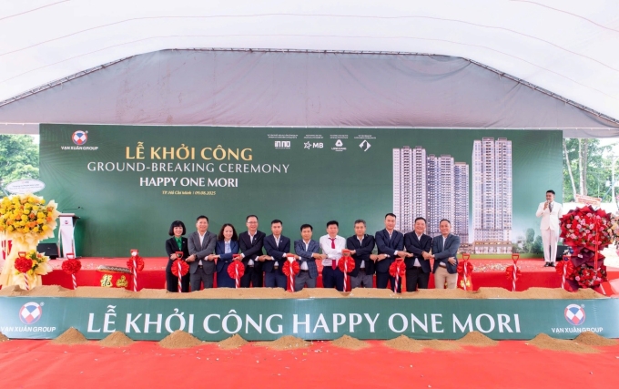 Tại Lễ khởi công, Vạn Xuân Group cũng đã dành sự tri ân đến các đối tác tham gia dự án Happy One Mori.