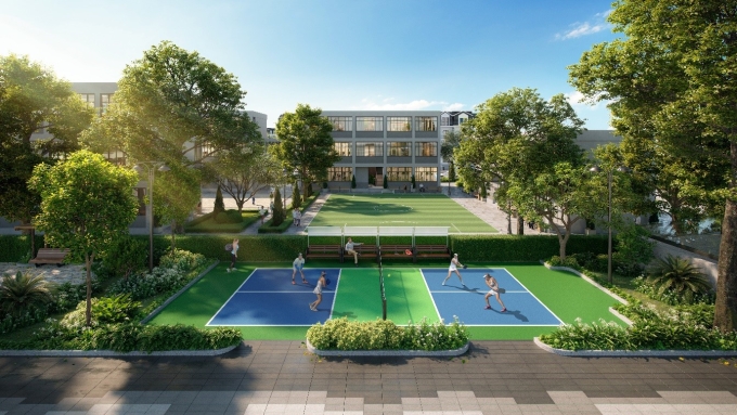 3-1755074824-7833-1755074995 Phối cảnh không gian vui chơi thể thao tại hệ tiện ích ngoài trời của dự án Jade Square. Ảnh: JS