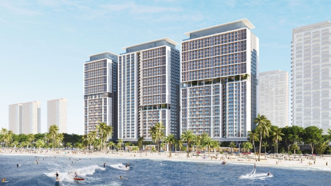 Phối cảnh tổ hợp Sun Centro Town quy mô 2.900 căn hộ ngay sát bờ biển Bãi Cháy. Ảnh: Sun Property