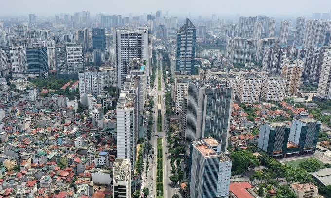 Một dãy tòa chung cư ở trung tâm Hà Nội. Ảnh: Ngọc Thành