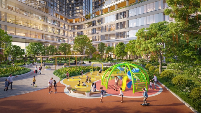 vuon-phuc-tho-sun-feliza-suite-6521-9963-1754635420 Sun Feliza Suites mang đến không gian sống xanh, gần gũi với thiên nhiên. Ảnh: Sun Property